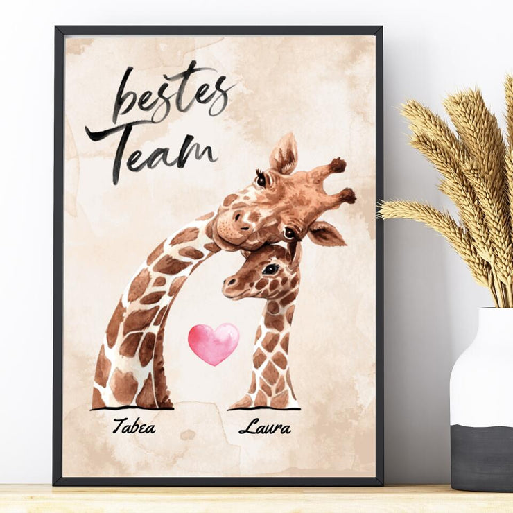 Giraffen Partner Poster | personalisierbar