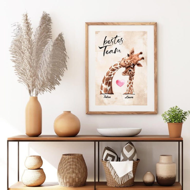Giraffen Partner Poster | personalisierbar